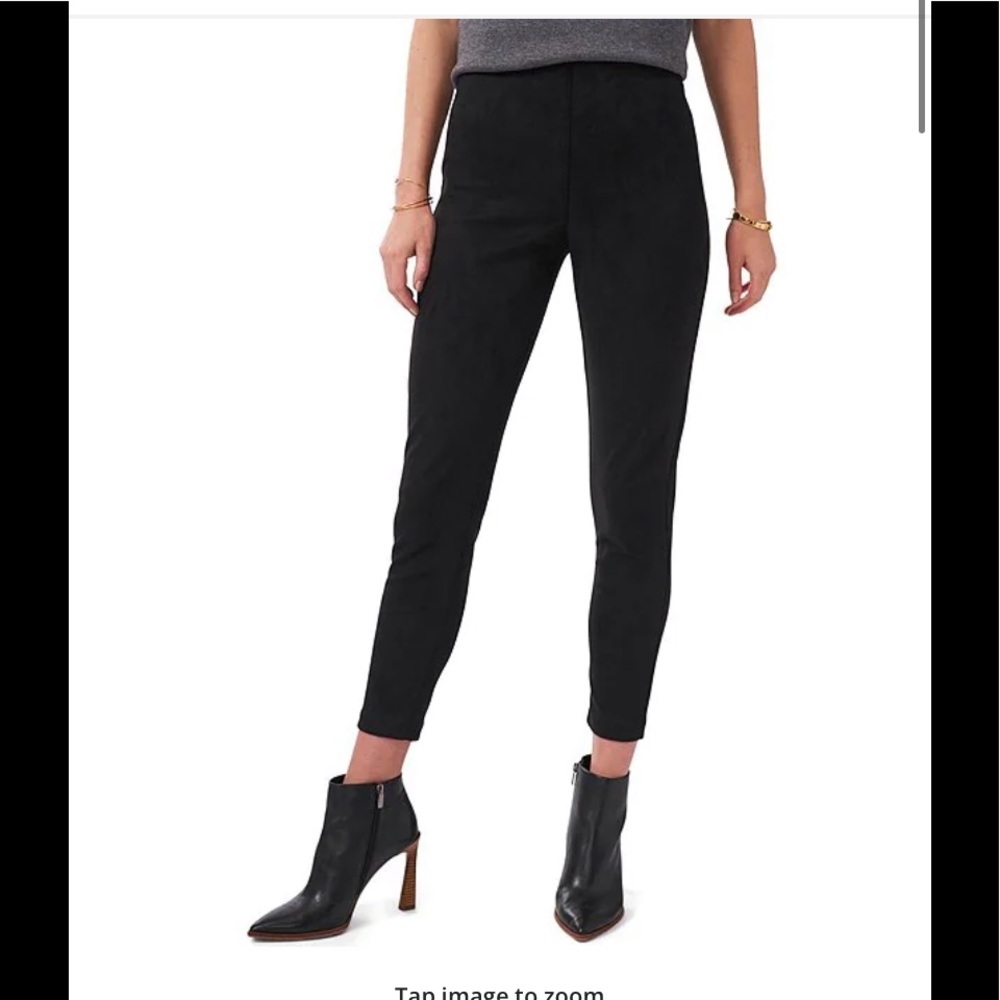Vince Camuto Stretch Faux Suede Pull-on Leggings in Black